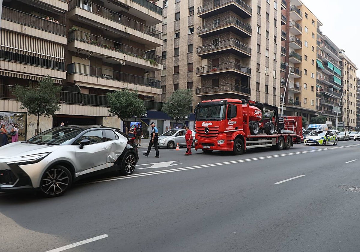 Así han quedado los dos vehículos implicados en el accidente de Canalejas