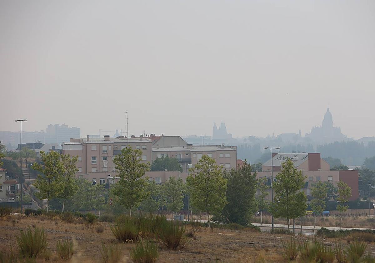 La imagen del cielo de Salamanca, tras los últimos incendios.