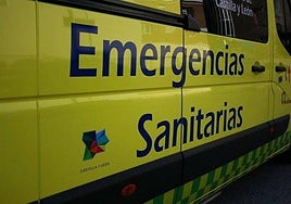 Una ambulancia del Servicio de Emergencias de Castilla y León.