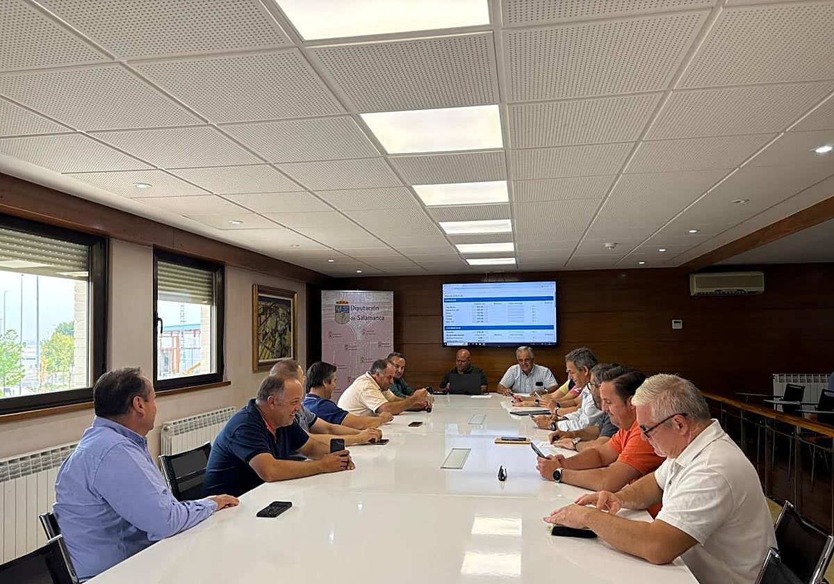 Imagen de la mesa del cereal de la Lonja de Salamanca de este lunes, 18 de agosto.