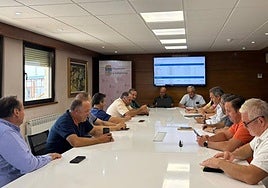Imagen de la mesa del cereal de la Lonja de Salamanca de este lunes, 18 de agosto.