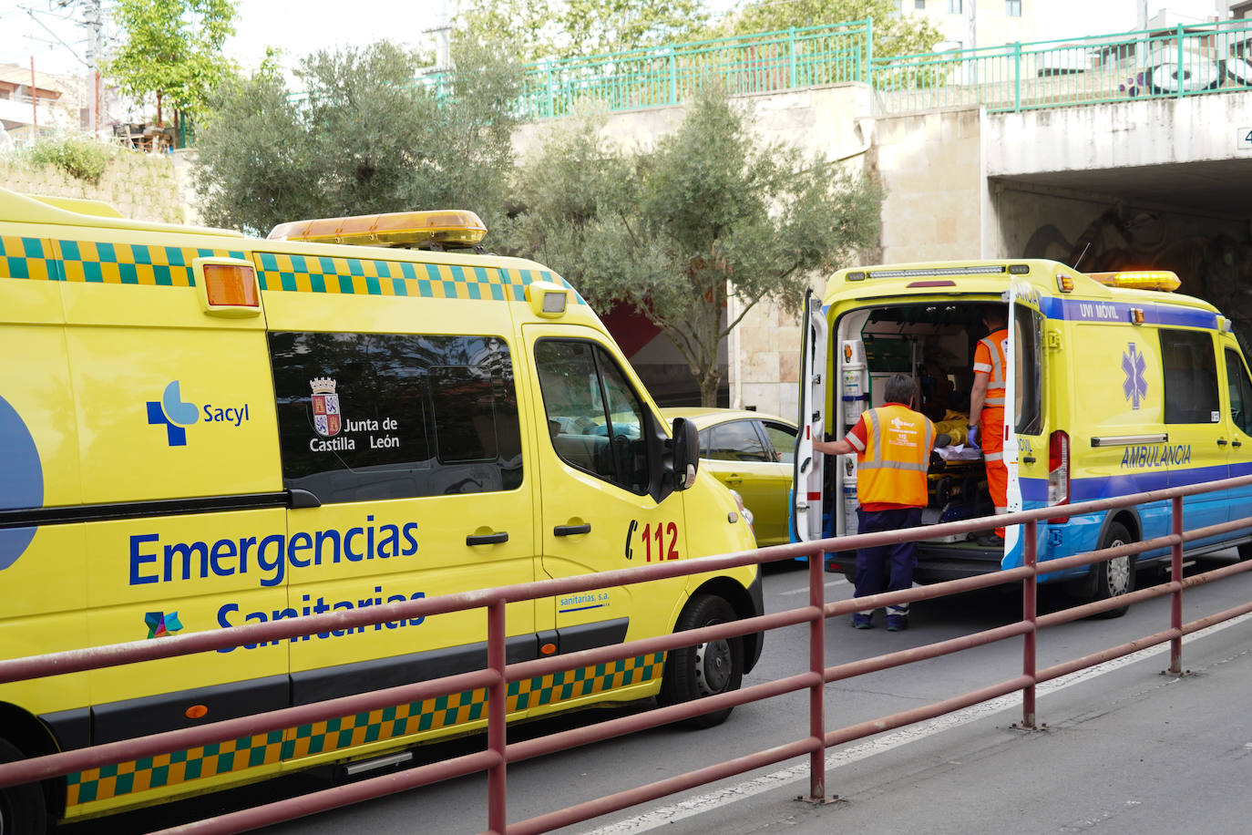 Una ambulancia ajena a esta información.
