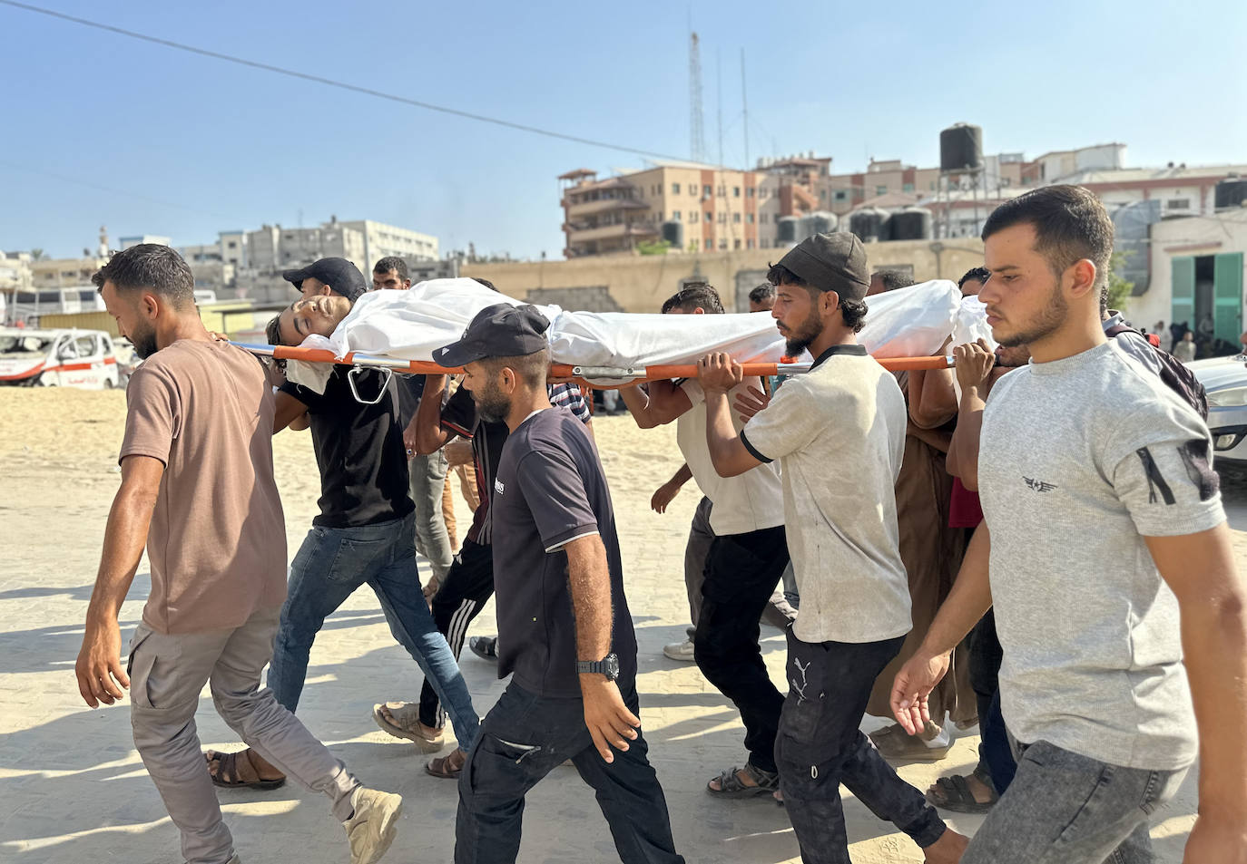 Una víctima del conflicto en Gaza.