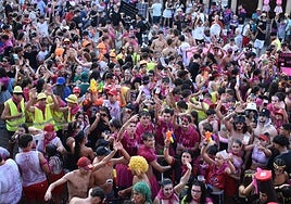 Instantes vividos en el chupinazo de San Roque 2025.