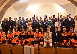 Imagen del homenaje a Protección Civil en el convento de San Francisco.