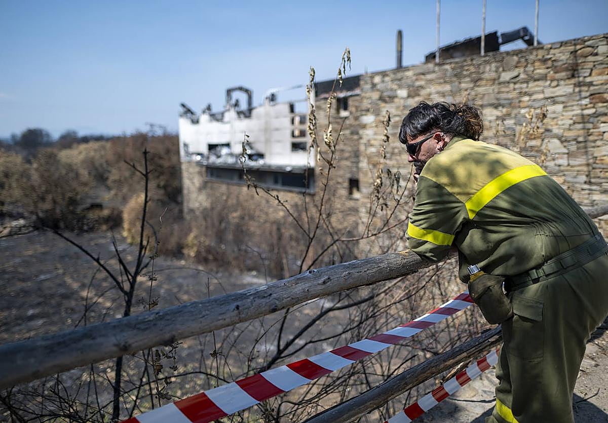 El incendio de Yeres-Llamas de la Cabrera, en la provincia de León.