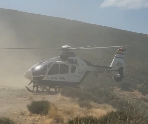 Imagen del rescate en la sierra de Béjar.