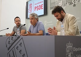 Carlos Fernández Chanca, Fernando Rubio y Antonio Cámara, del PSOE.