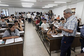Imagen de las pruebas de acceso a la universidad.