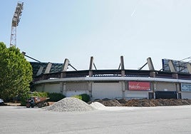Vista del exterior del estadio Helmántico hace unos días.