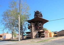 La entrada a la localidad de Morille.