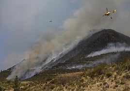 Imagen de uno de los incendios declarados en Castilla y León.