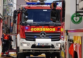 Imagen de un camión del Parque de Bomberos de Salamanca.