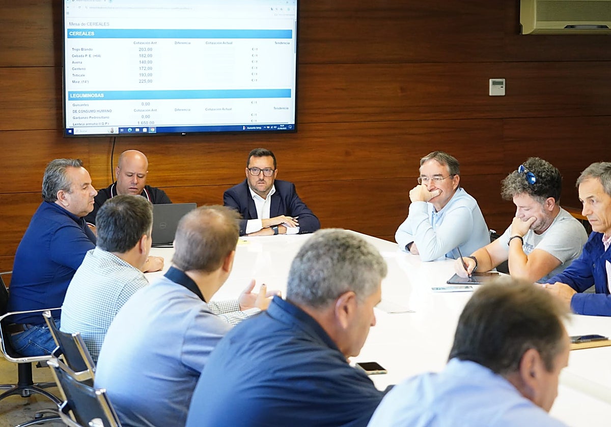 Debate del cereal en la Lonja de Salamanca.