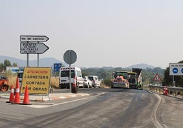 Las obras comenzaron desde las rotonda de acceso sur a Guijuelo.