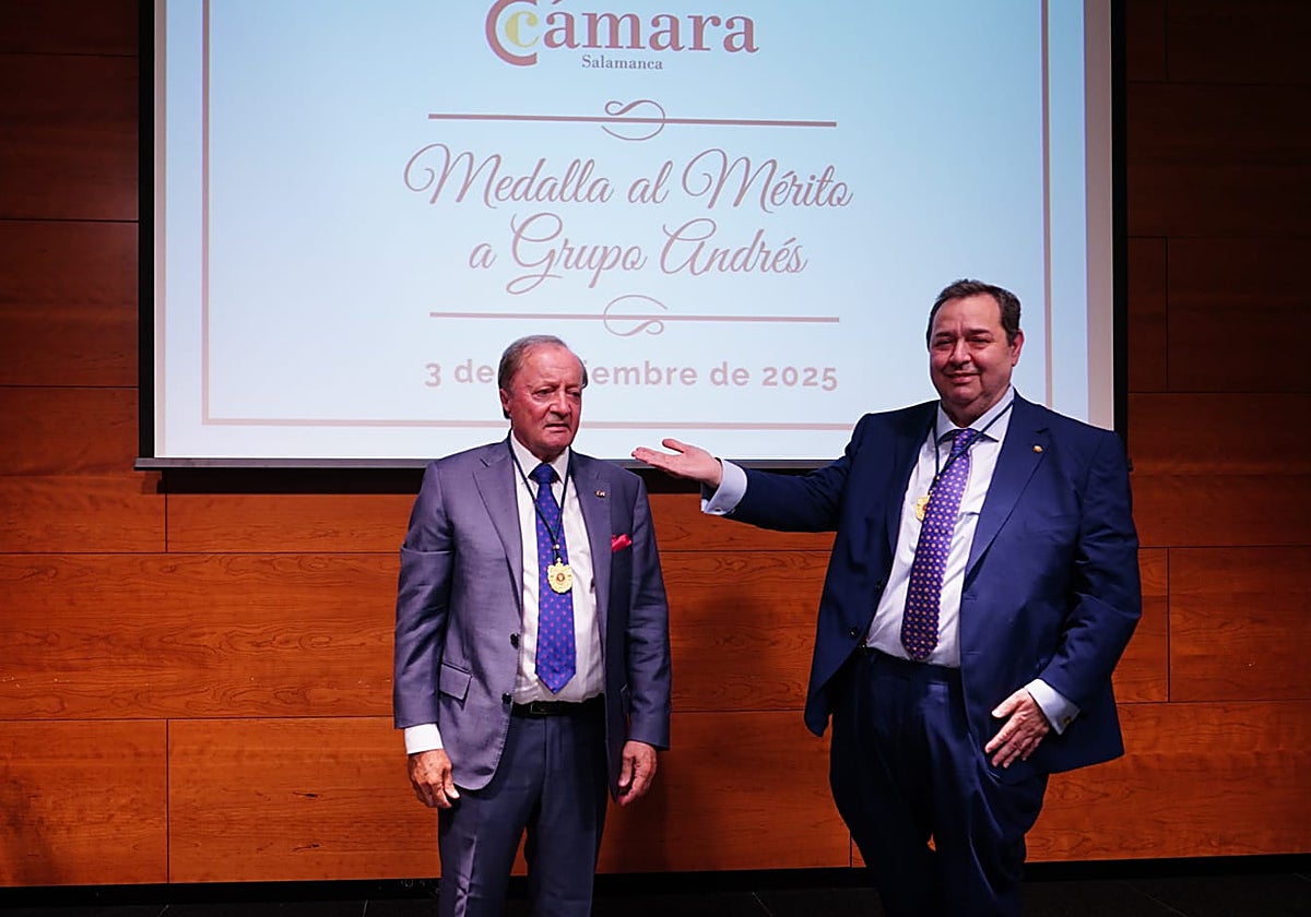 Eustaquio Andrés dedica la Medalla al Mérito de la Cámara a sus empleados