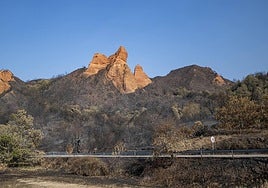Zona calcinada del paraje de Las Médulas.