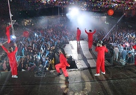 Imagen de la actuación protagoniza por La Misión en Béjar.