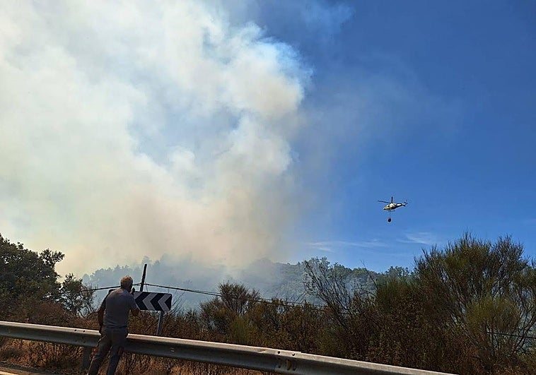 Imagen del incendio en Garcibuey.