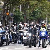 Imagen de los moteros que se han congregado en la mañana de este domingo.