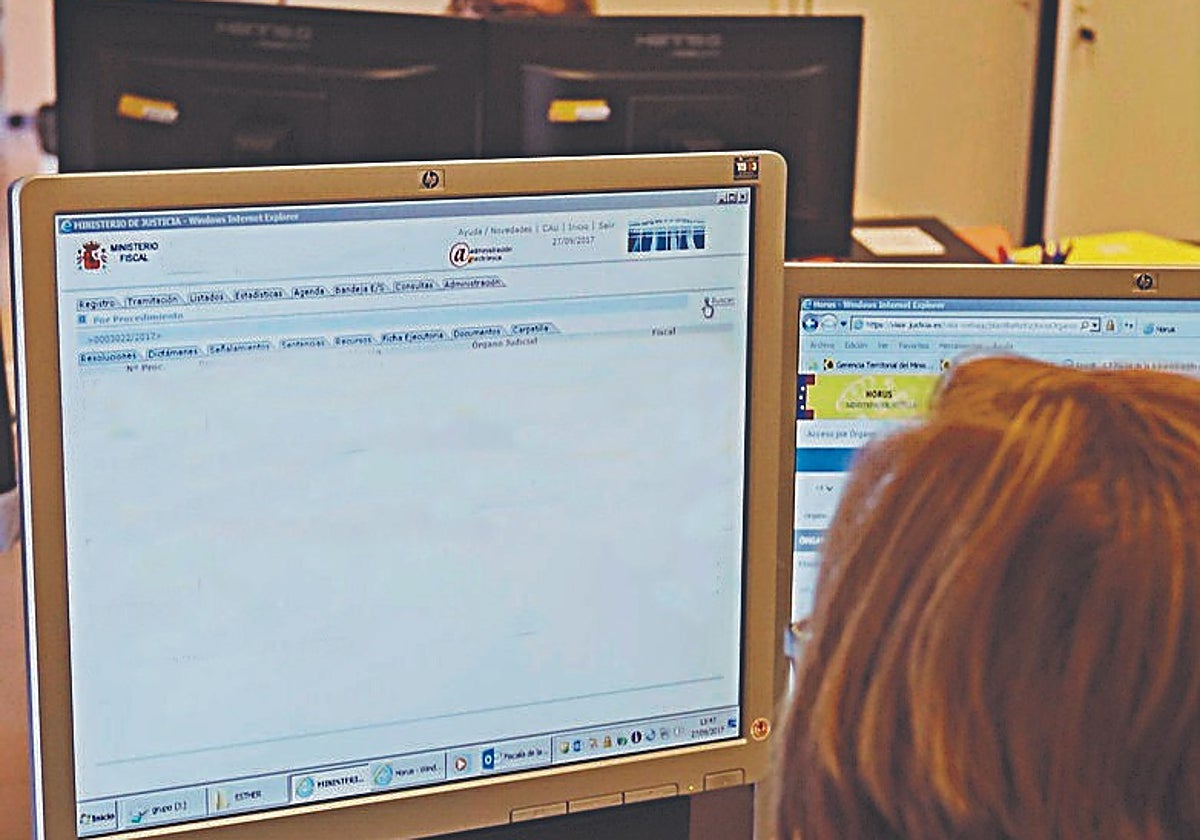 Programas informáticos, en la Fiscalía de Salamanca.