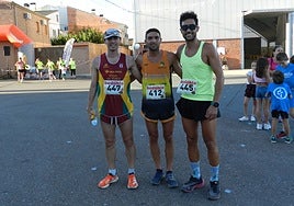 Roberto Jiménez, Alberto Bravo y Daniel Herrero, podio masculino.