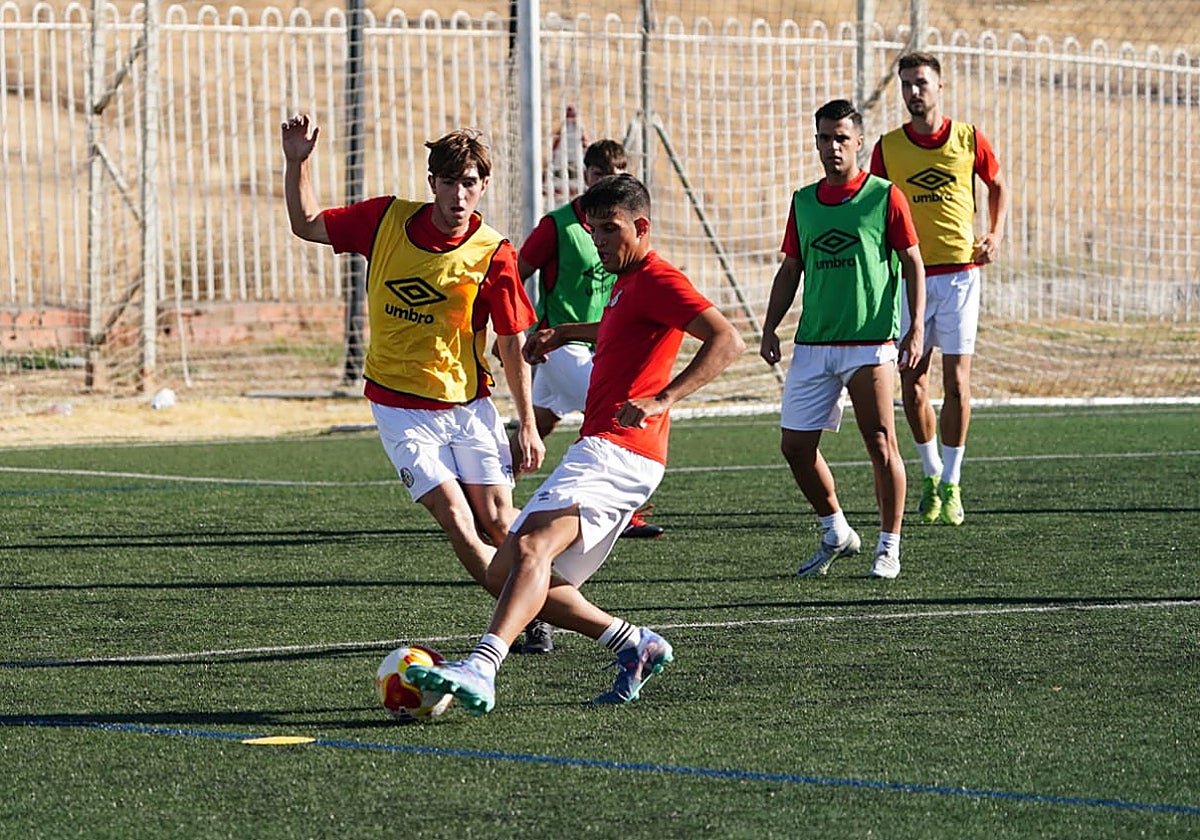 Entrenamiento del Salamanca UDS este lunes en el Tori.