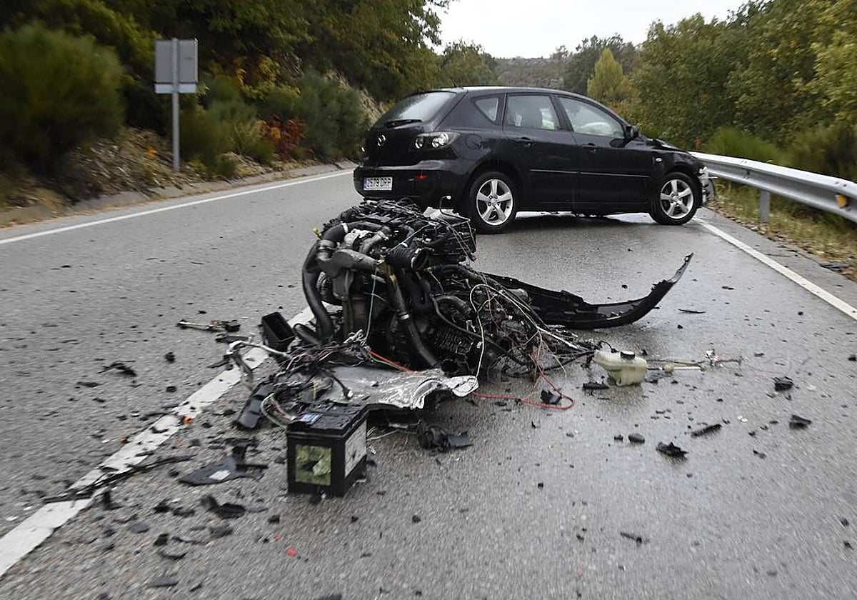 Un accidente de tráfico ocurrido en 2020 en la carretera SA-201, muy cerca de El Casarito.
