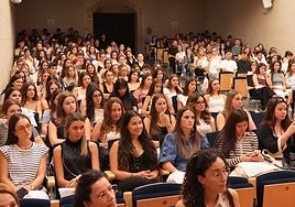 Recibimiento a los alumnos.