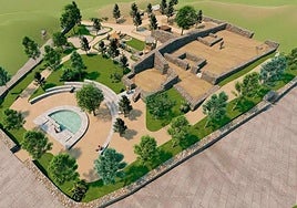 Recreación de la futura Villa Romana de Saelices El Chico.