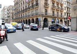 Una imagen de un incidente en la Gran Vía.