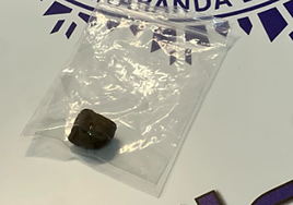 Imagen del hachís incautado.