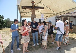 Peregrinos, en el Santuario de Cabrera.