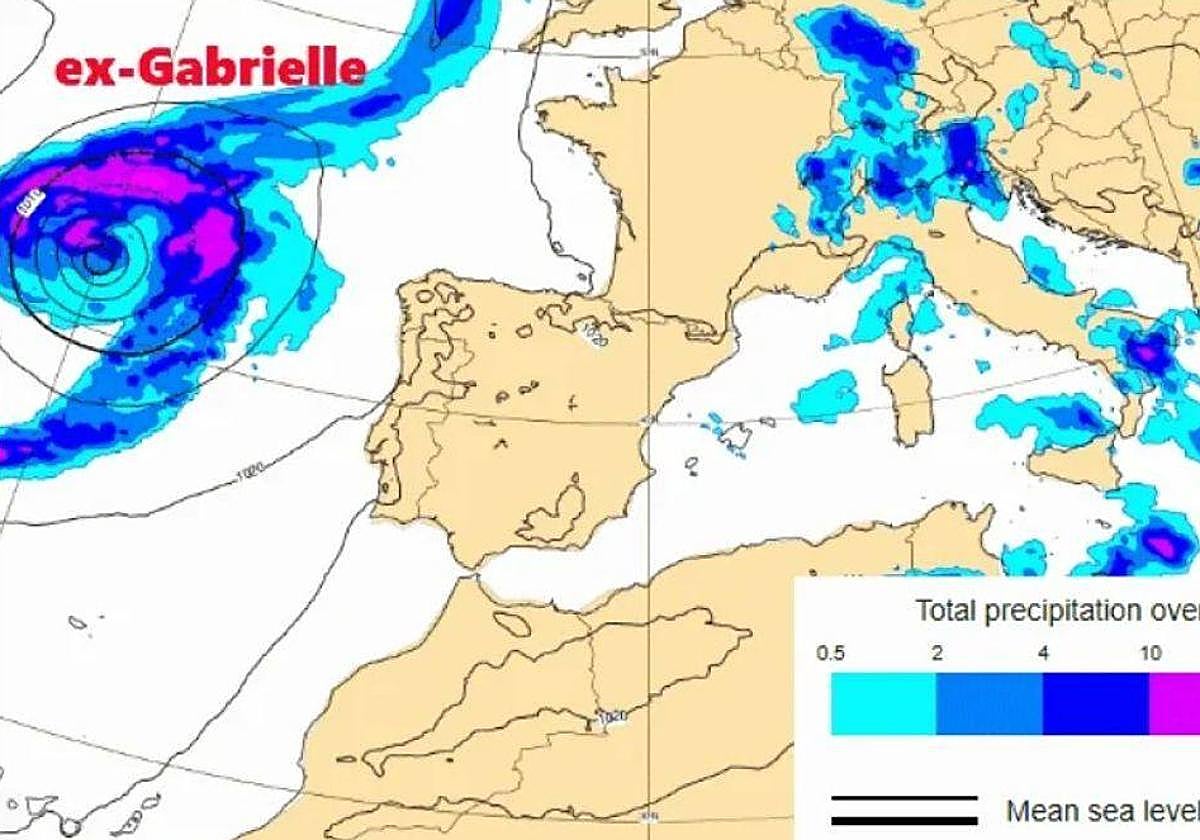España se prepara ante la amenaza del exhuracán Gabrielle: ya se conocen los efectos que tendrá