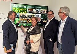 Javier Panera, Matilde Olarte, Francisco Lorenzo y Bernardo García-Bernalt en la presentación de la XIII edición del ciclo 'Salamanca Barroca'.
