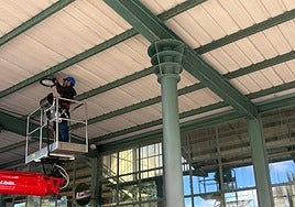Cambio de luminarias en Alba de Tormes.