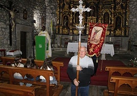 Preparativos de la procesión, que no pudo salir finalmente