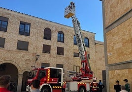 Intervención de los Bomberos en la calle Mazas.