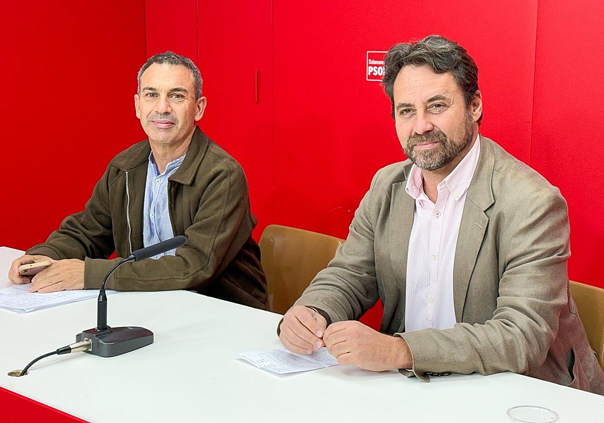 Miguen Ángel Luengo y Antonio Cámara, en la rueda de prensa.