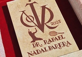 Vítor hecho sobre piedra de Villamayor que se ha regalado a Nadal.