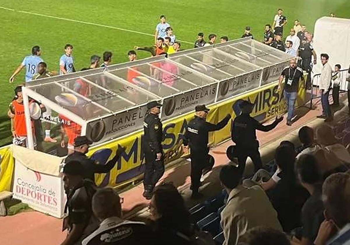 La Policía se lleva a un aficionado del Reina Sofía.