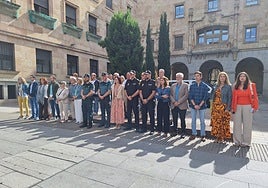 Reciente concentración en Salamanca contra la violencia machista.