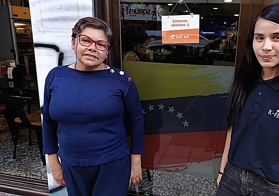 Nelly Ortiz, venezolana junto a su hija Nancy Donqui