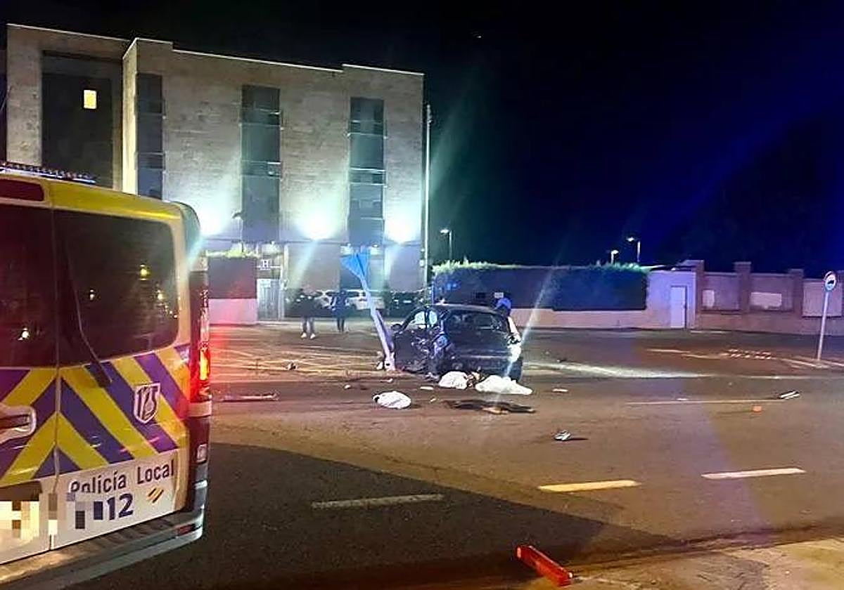 Imagen del accidente en la avenida Agustinos Recoletos.