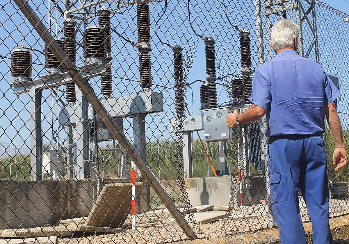 Subestación eléctrica situada en la localidad salmantina de Cordovilla.