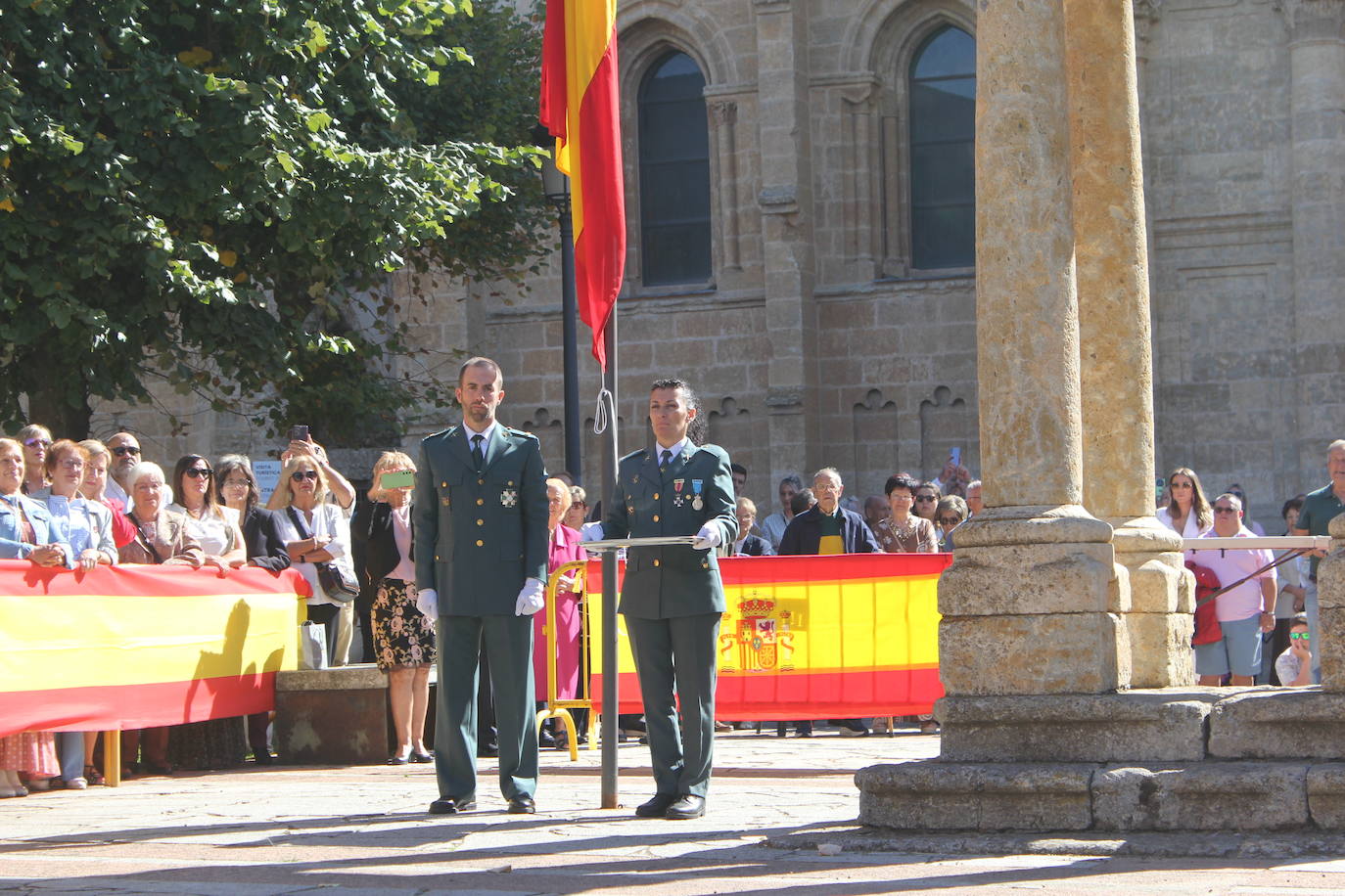 Solemnidad y fidelidad a la bandera, en los actos de la Guardia Civil de Ciudad Rodrigo
