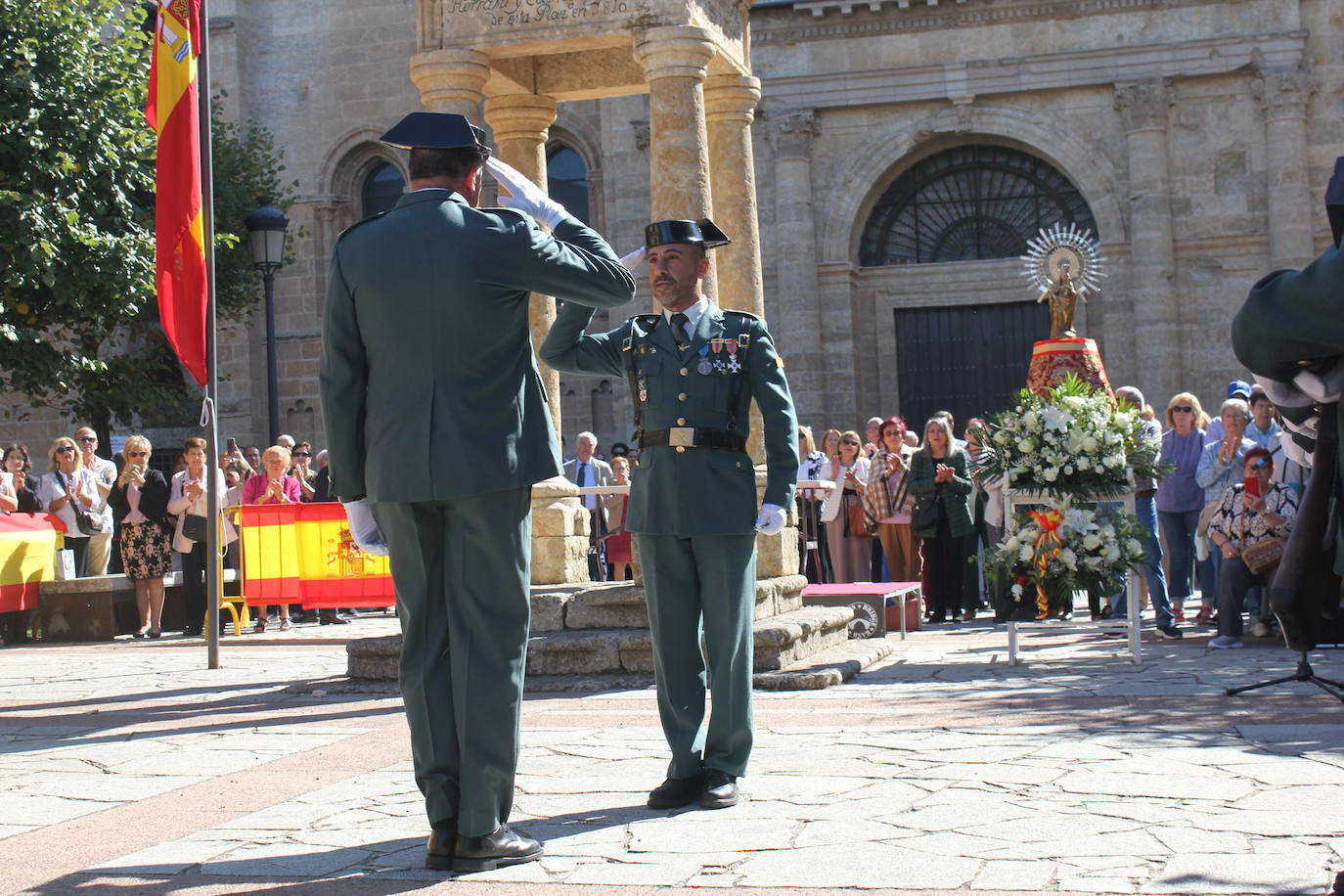 Solemnidad y fidelidad a la bandera, en los actos de la Guardia Civil de Ciudad Rodrigo