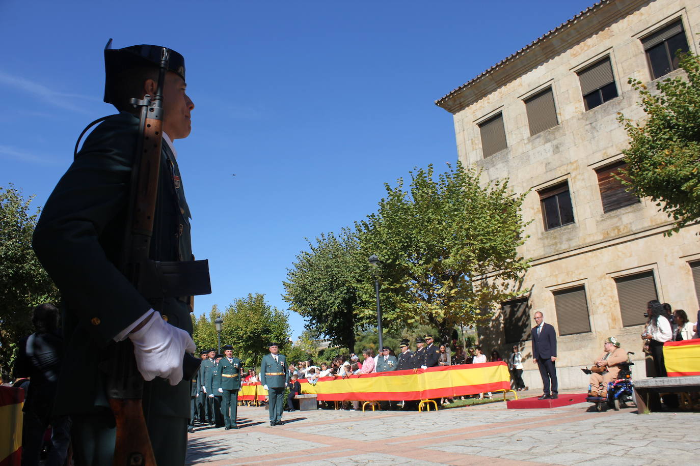 Solemnidad y fidelidad a la bandera, en los actos de la Guardia Civil de Ciudad Rodrigo
