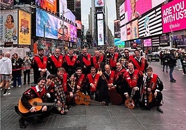 La Tuna de la Facultad de Derecho, en Times Square.