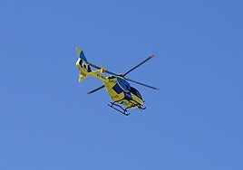 Un helicóptero del Sacyl.